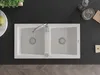 Mexen Mario Évier 2 cuves en granit 820 x 436 mm, blanc - Voir les images du produit 4