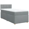 Boxspringbett mit Matratze Hellgrau 80x200 cm Stoff Produktbild-Vorschau 3
