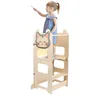 2 in 1 Learning Tower für Kinder,Montessori Stehhilfe mit Produktbild-Vorschau 3