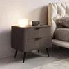 Nachttisch Veris Eiche Dunin + Schwarz mit Riffel-Front Produktbild-Vorschau 1