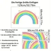 XXL Wandsticker Kinderzimmer Regenbogen Wandtattoo Pastell Produktbild-Vorschau 2