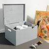 Creative Deco XXL Caja de madera gris con tapa, 40 x 30 x Vista previa de la imagen del producto 2