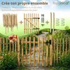 Floranica Clôture ganivelle à Lattis Noisetier Bois 35 cm x Voir les images du produit 3