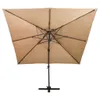 vidaXL Ampel ombrello con ventilazione 300x300 cm Taupe Anteprima dell’immagine prodotto 2