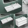Mai&Mai Waschbecken Mineralguss Weiß, 90x48x10 cm (BxTxH), Produktbild-Vorschau 4
