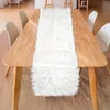 Tischläufer Felloptik Weiß 180x35 cm Kunstfell abwaschbar Produktbild-Vorschau 1