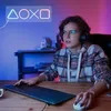 Bouclier néon en forme de bouton de jeu, Led néon Voir les images du produit 5