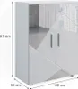 Vicco Midischrank Irma, 60 x 81 cm, Weiß Hochglanz mit Produktbild-Vorschau 3