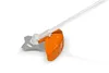 Close-up of the cutting head and guard of a string trimmer. Produktbild-Vorschau
