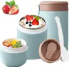 2Stk 800 ml Müslibecher To Go, Lunchpot aus Edelstahl, Produktbild-Vorschau 5
