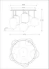 Globo Lighting Plafonnier métal noir mat, 6x E14 Voir les images du produit 6