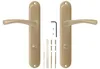 A set of two door handles with accompanying hardware, presented against a white background. Produktbild-Vorschau