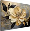 Leinwandbild Beige Blume Abstraktion 100x70 Feeby Beige Produktbild-Vorschau 1