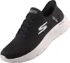 A black Skechers Go Walk Flex shoe with a white sole, shown from a side angle against a white background. Náhľad obrázku produktu