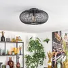 Aidone Deckenlampe aus Metall/Bambus in Schwarz Produktbild-Vorschau 2