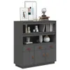 vidaXL Highboard Grau 100x40x108,5 cm Massivholz Kiefer -  Produktbild-Vorschau 5