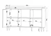 A technical drawing of a kommode with dimensions indicated. Produktbild-Vorschau