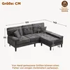 Merax L-Form Ecksofa mit Schlaffunktion, 3-Sitzer Chenille Produktbild-Vorschau 11