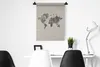 MuchoWow® Wandteppich Wandbehang Weltkarte - Holz - Regal Produktbild-Vorschau 4