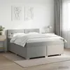 vidaXL Lit boxspring avec matelas gris clair 180 x 200 cm Voir les images du produit 2