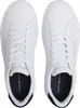 A top-down view of a pair of white Tommy Hilfiger sneakers. Voir les images du produit