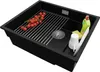 PRIMAGRAN Spülbecken Schwarz 56x47cm, Granitspüle 1 Becken Produktbild-Vorschau 1