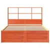 vidaXL Massivholzbett ohne Matratze Wachsbraun 135x190 cm Produktbild-Vorschau 4