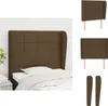 vidaXL Kopfteil mit Ohren Dunkelbraun 103x23x118/128 cm Produktbild-Vorschau 1