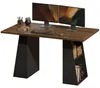 HOMCOM Schreibtisch 140 cm, Computertisch mit 4 offenen Produktbild-Vorschau 1