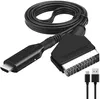 1m SCART zu auf HDMI Konverter Kabel Video Audio Adapter Produktbild-Vorschau 1
