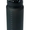 A close-up shot of a black water bottle with volume markings. Produktbild-Vorschau