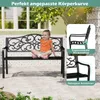Kovová zahradní lavička pro 2-3 osoby, 128 cm verandová Náhled obrázku produktu 7