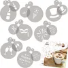 Kaffee Schablonen und Kekse Dekoration 14 Stück 7x7 cm und Produktbild-Vorschau 1