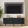 Meuble TV BEALIFE, 145x40x55 cm, avec 2 volets roulants | Voir les images du produit 8