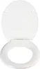 A white toilet seat and lid are shown from a top-down view. Produktbild-Vorschau