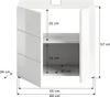 Vira meuble sous lavabo 2 portes blanc brillant, blanc. Voir les images du produit 10