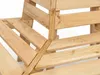 Banca de madera de pino, de forma cuadrada, con un ángulo Vista previa de la imagen del producto 7