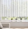 Jacquard Blumenfensterstore "Ranke" weiß mit Faltenband - Produktbild-Vorschau 1