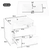 A diagram showing the dimensions of a bathroom vanity with a sink. Produktbild-Vorschau