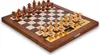 A chess board with pieces set up, featuring a digital display and control panel on the side. Podgląd zdjęcia produktu