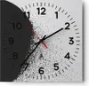 Wanduhr - Quadrat - Glasuhr - Abstraktion Schwarzweiß Produktbild-Vorschau 1