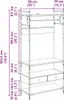 vidaXL Šatní skříň Artisan dub 89 x 39 x 184,5 cm Materiál Náhled obrázku produktu 8