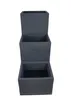 Kubus Treppentopf 59x60x27cm anthrazit Kunststoff Produktbild-Vorschau 2