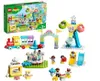 A LEGO Duplo amusement park set with various rides and figures. Podgląd zdjęcia produktu