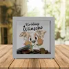 Hund Rahmen Spardose aus Holz mit Spruch Für kleine Wünsche Produktbild-Vorschau 2