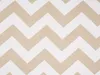 A close-up view of a fabric with a beige and white chevron pattern. Náhled obrázku produktu
