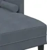 A close-up view of a dark gray sofa set with a bolster pillow. Produktbild-Vorschau