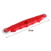 A red spline roller tool with white wheels is shown against a white background. A measurement line indicates the length of the tool. Produktbild-Vorschau