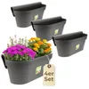 4er Set Geländerkasten Balkon mit Wasserspeicher Blumentopf Produktbild-Vorschau 1
