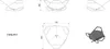 Technical drawings and a 3D render of a fire pit. Produktbild-Vorschau
